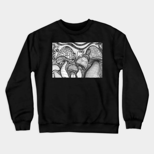 Color me Mushrooms coloring page Crewneck Sweatshirt by Nathalodi